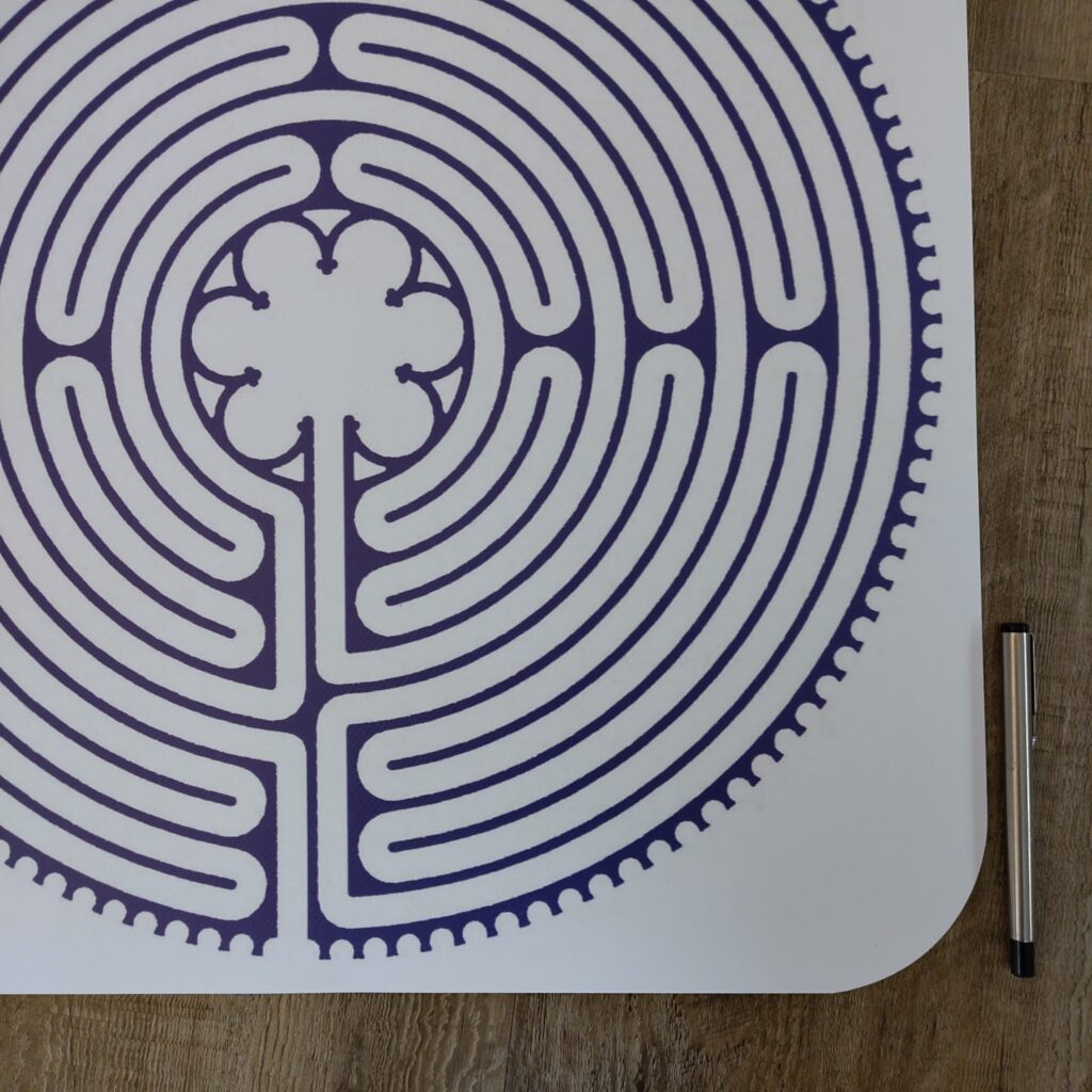 Chartres labyrint groot vinyl